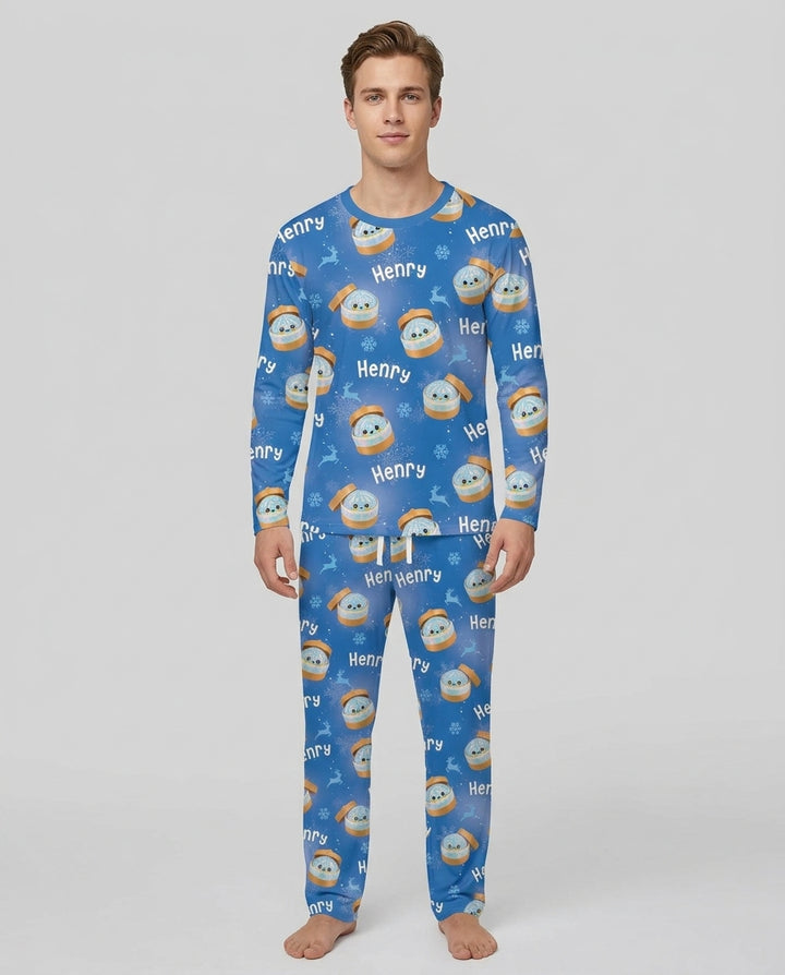 Christmas Cutie Dumpling Bamboo Men's Pajama Set