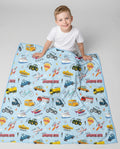 Vehicle Vocabulary Bamboo Blanket