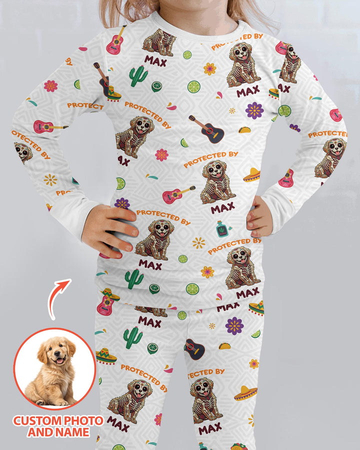 Dia De Los Muertos Bamboo Two Piece Long Sleeve Pajama Set
