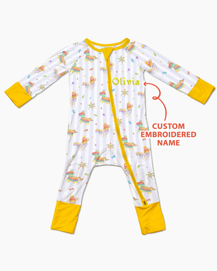 Personalized Embroidered Name Cinco De Mayo Bamboo Convertible Zippy