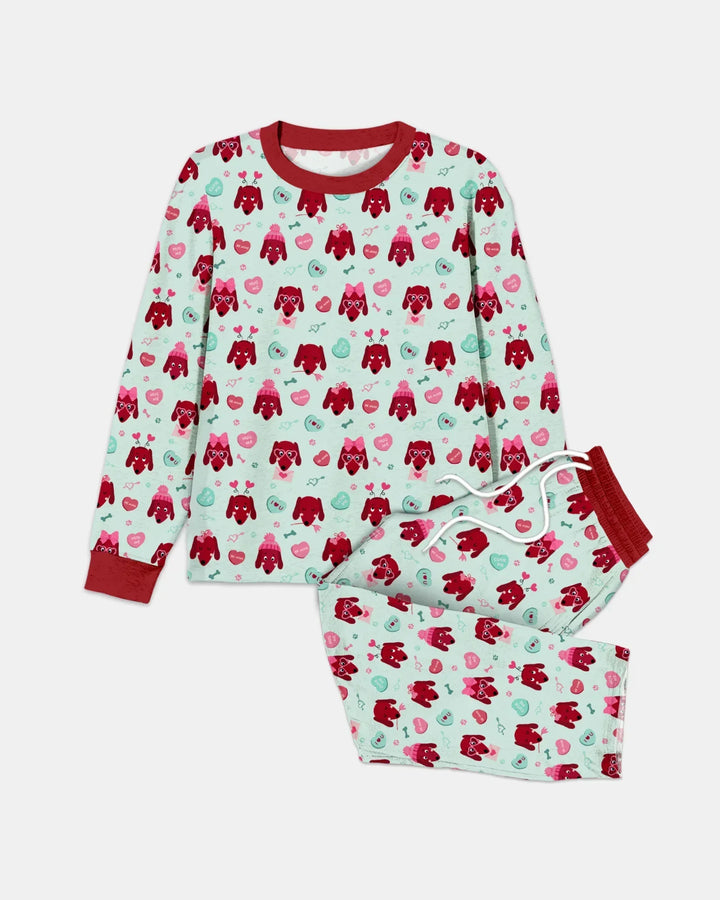Dachshund Is My Valentine Bamboo Men's Pajama Set
