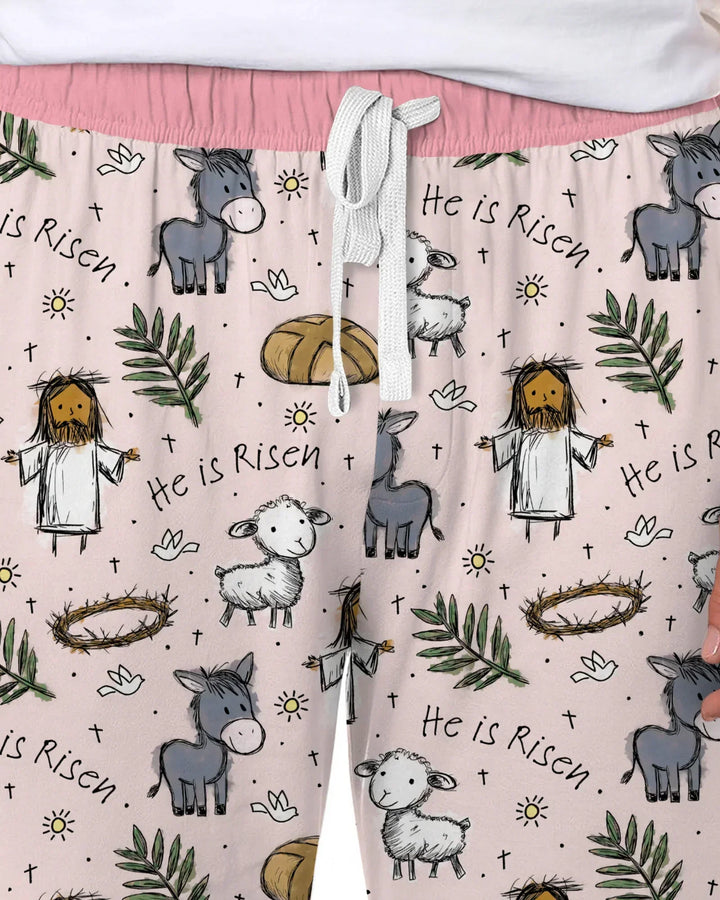 He Is Risen Easter Family Matching Bamboo Men's Pajama Set