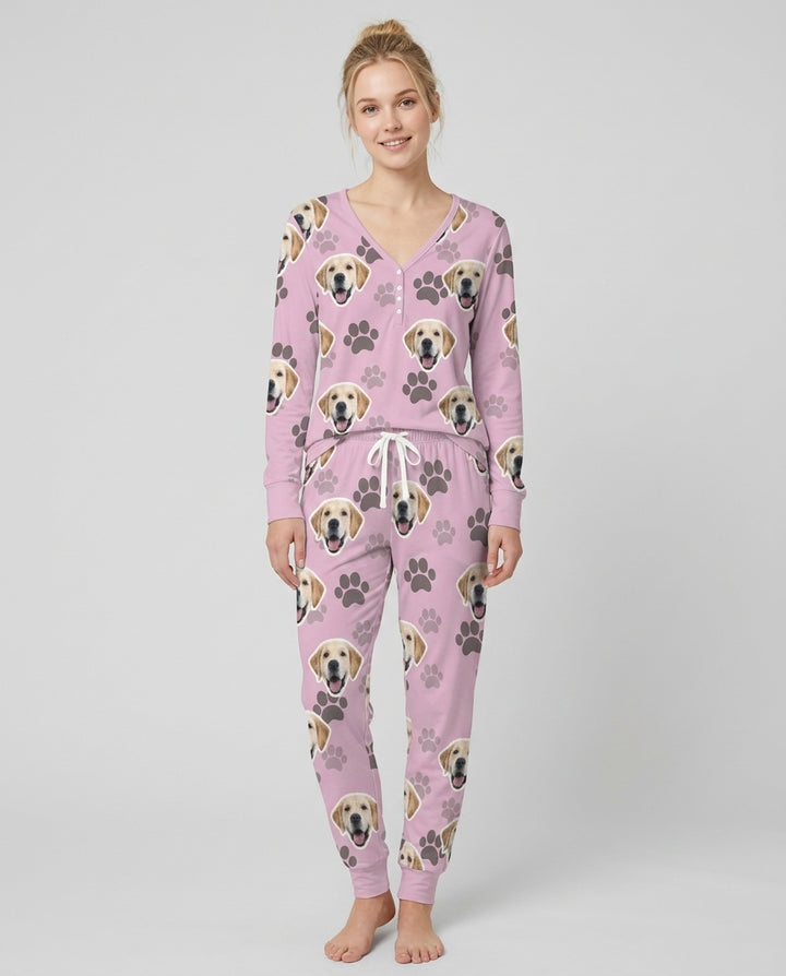 Personalized Dog & Cat Photo Bamboo Women Pajama Set