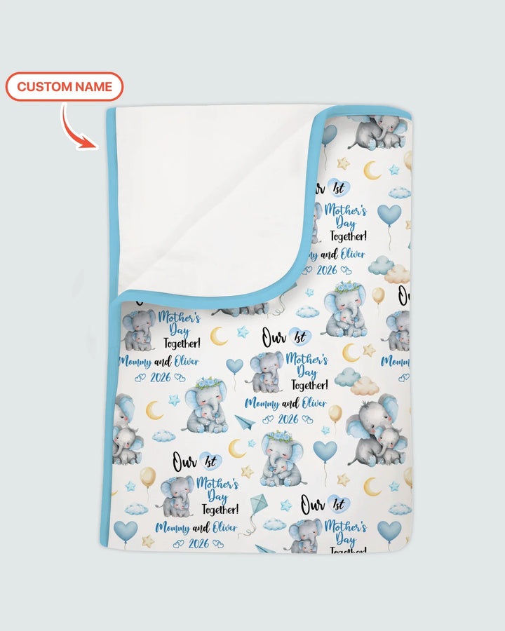 Personalized Our 1st Mother's Day Together Bamboo Blanket