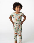 Country Crows with Mums and Pumpkins Bamboo Two Piece Short Sleeve Pajama Set