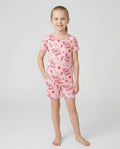 Little Miss Firecracker 4th July Bamboo Two Piece Short Sleeve Shorts Pajama Set