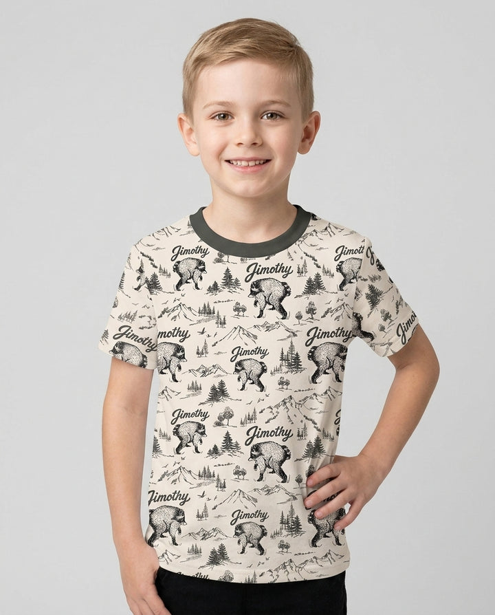 Vintage Jimothy Racoon Family Matching Bamboo Crewneck T-Shirt