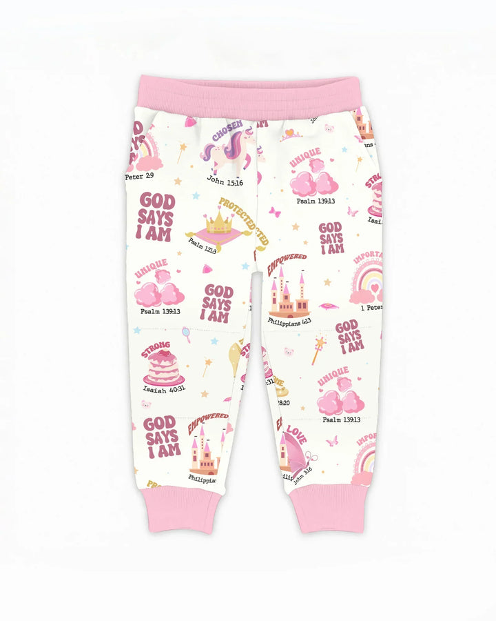 God Says I Am Girl Bamboo Jogger