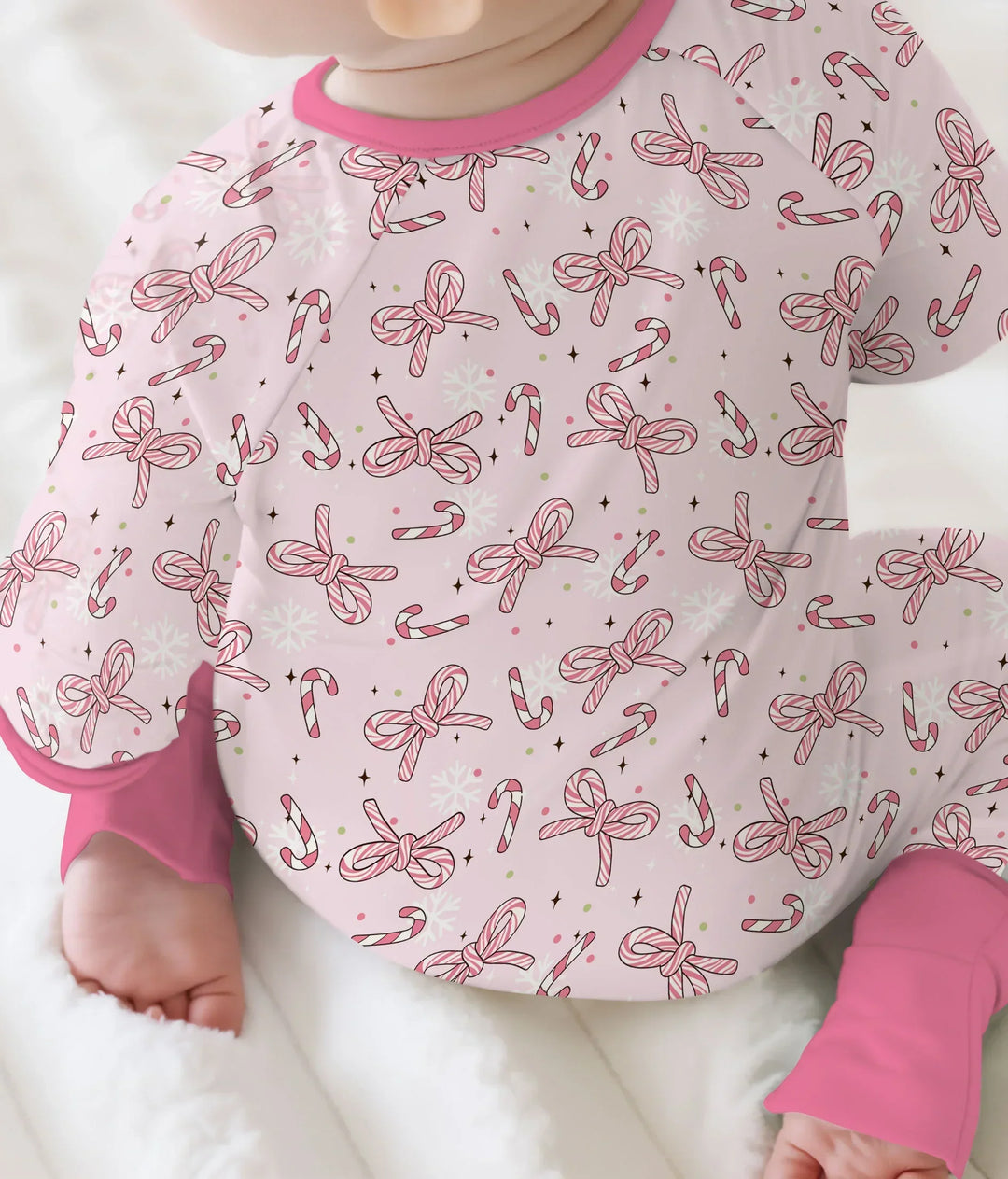 Pink Candy Bows Bamboo Convertible Zippy