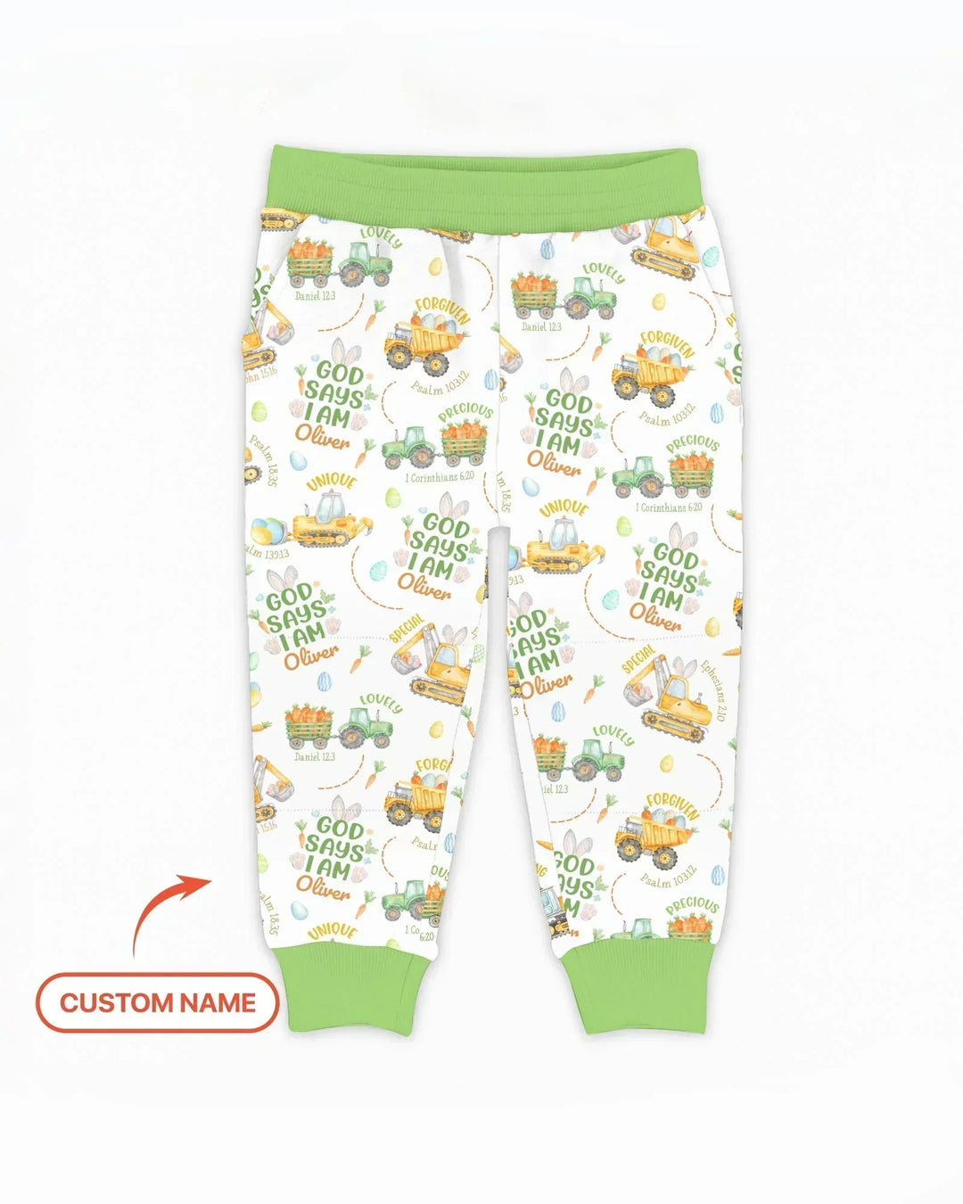 Happy Easter God Says I Am Custom Name Bamboo Jogger
