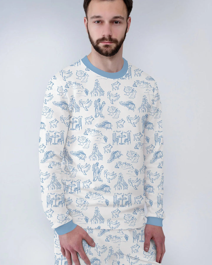 Psalm 23 Sketch Bamboo Men's Pajama Set