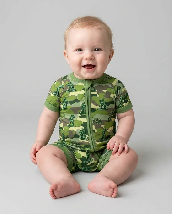 Green Army Men Bamboo Shorty Zippy