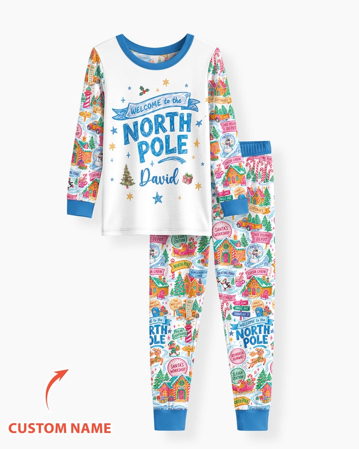 Welcome To The North Pole Bamboo Two Piece Long Sleeve Pajama Set