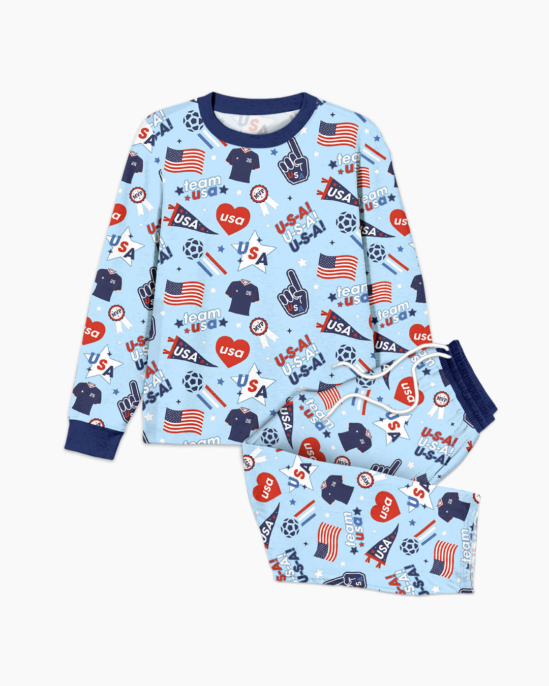 Soccer Party Team USA Bamboo Men's Pajama Set