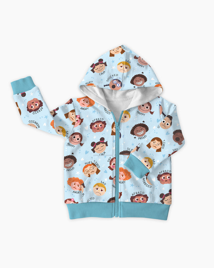 Feelings Vocabulary Bamboo Zip Hoodie