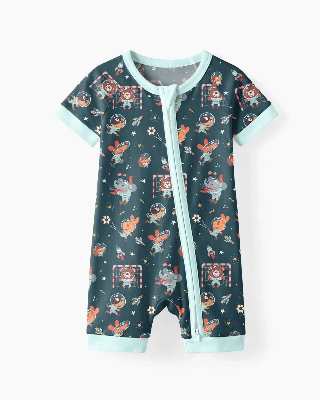 Space Soccer Bamboo Shorty Zippy