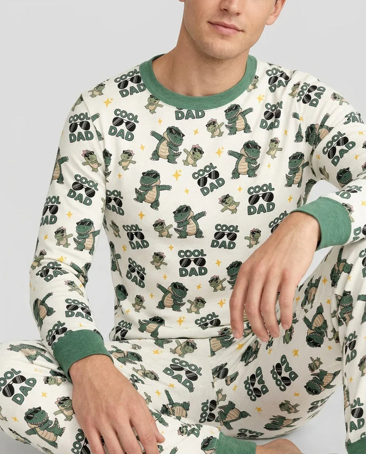 Cool Dino Daddy & Me Matching Bamboo Men's Pajama Set
