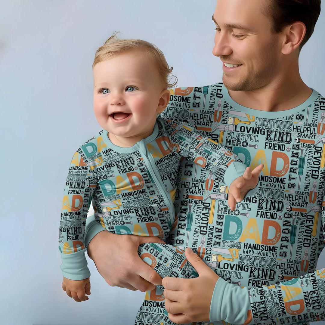 Dad Word Collage Bamboo Convertible Zippy