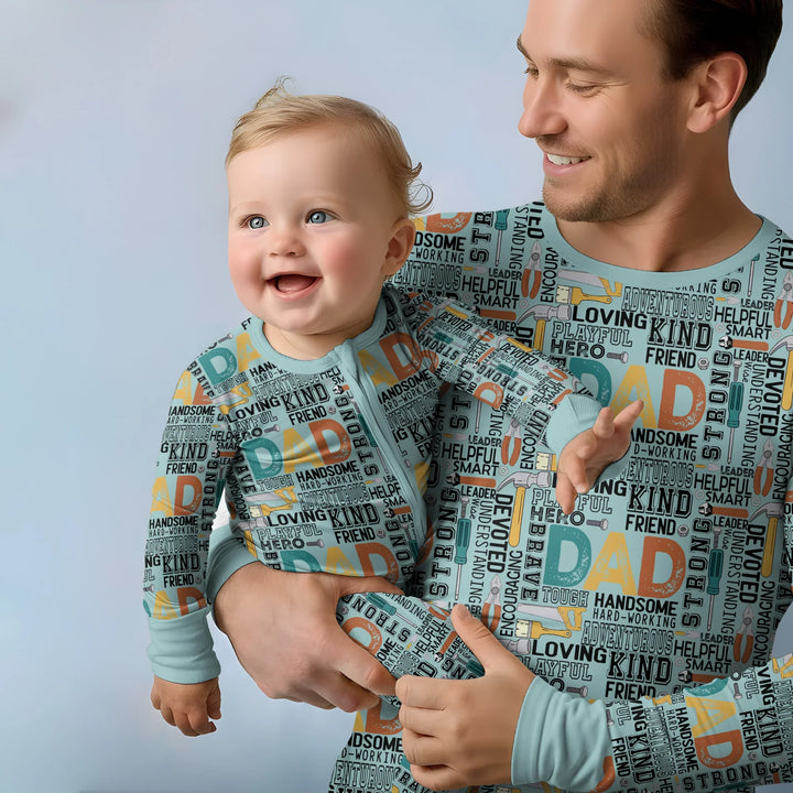 Dad Word Collage Bamboo Convertible Zippy