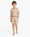 We Ride At Dawn Bamboo Two Piece Short Sleeve Shorts Pajama Set
