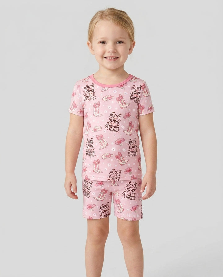 Template Bamboo Two Piece Short Sleeve Shorts Pyjamas Set