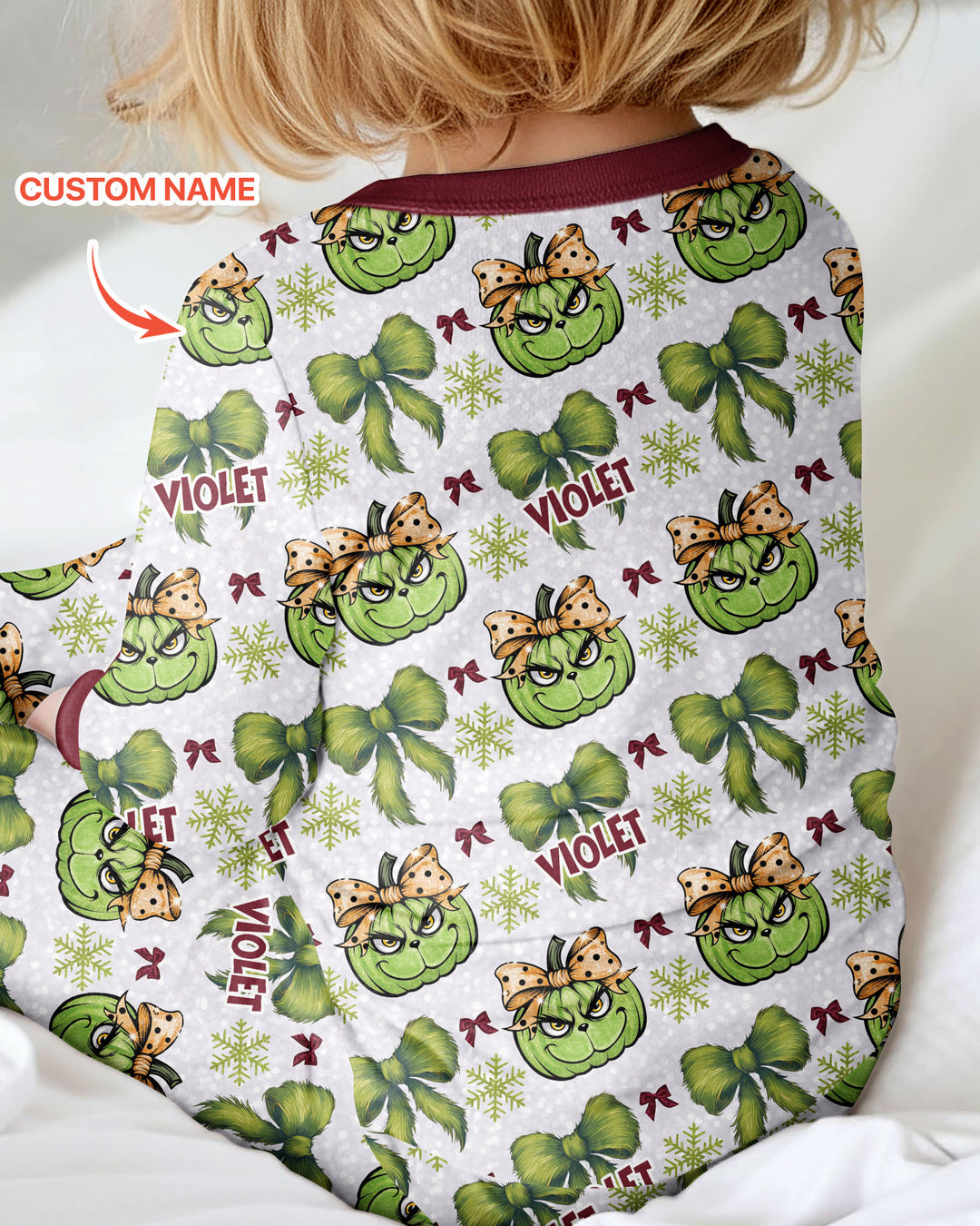 Custom Name Grumpy Green Christmas Bamboo Convertible Zippy