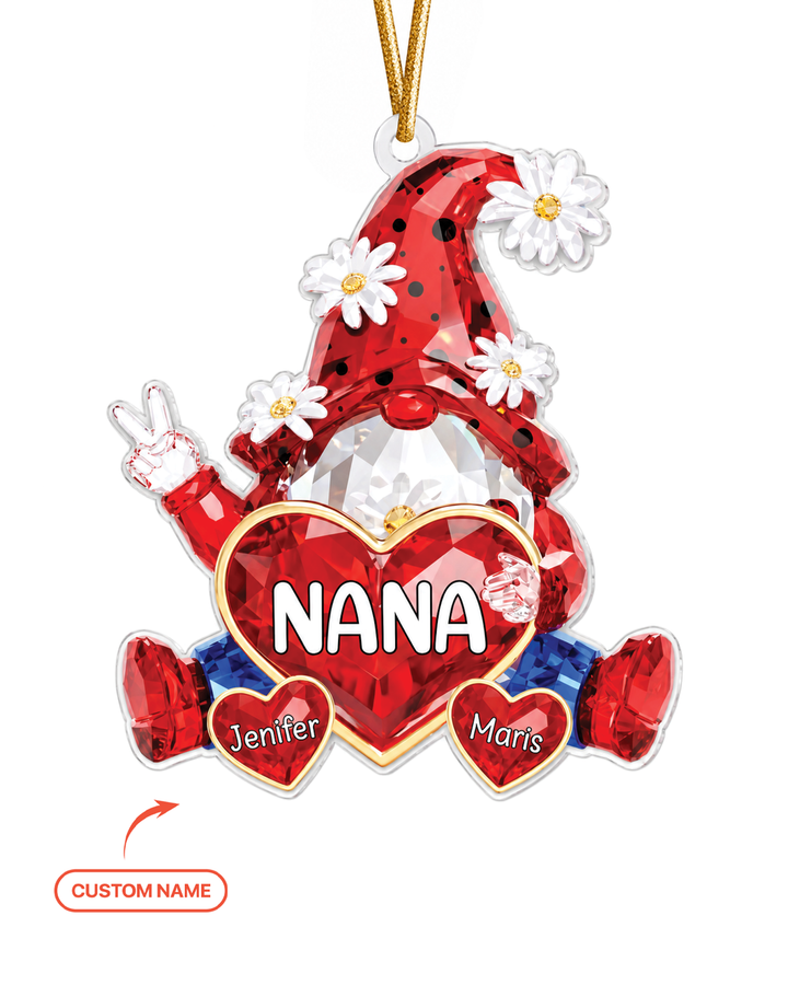 Gnome Grandma's Sweetheart Acrylic Ornament