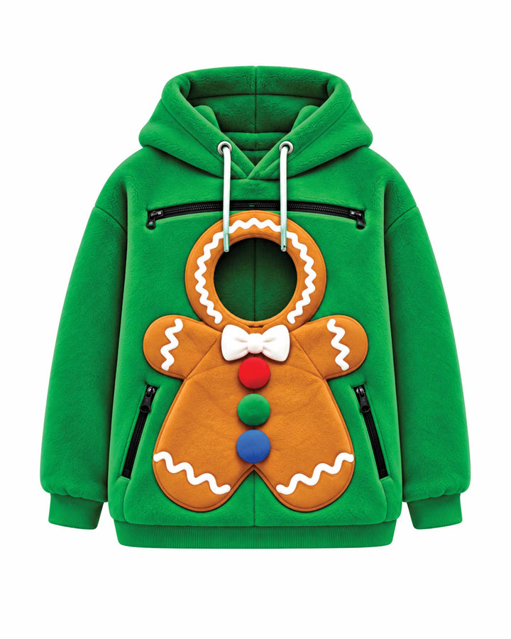 Gingerbread Animals Carrier Hoodie
