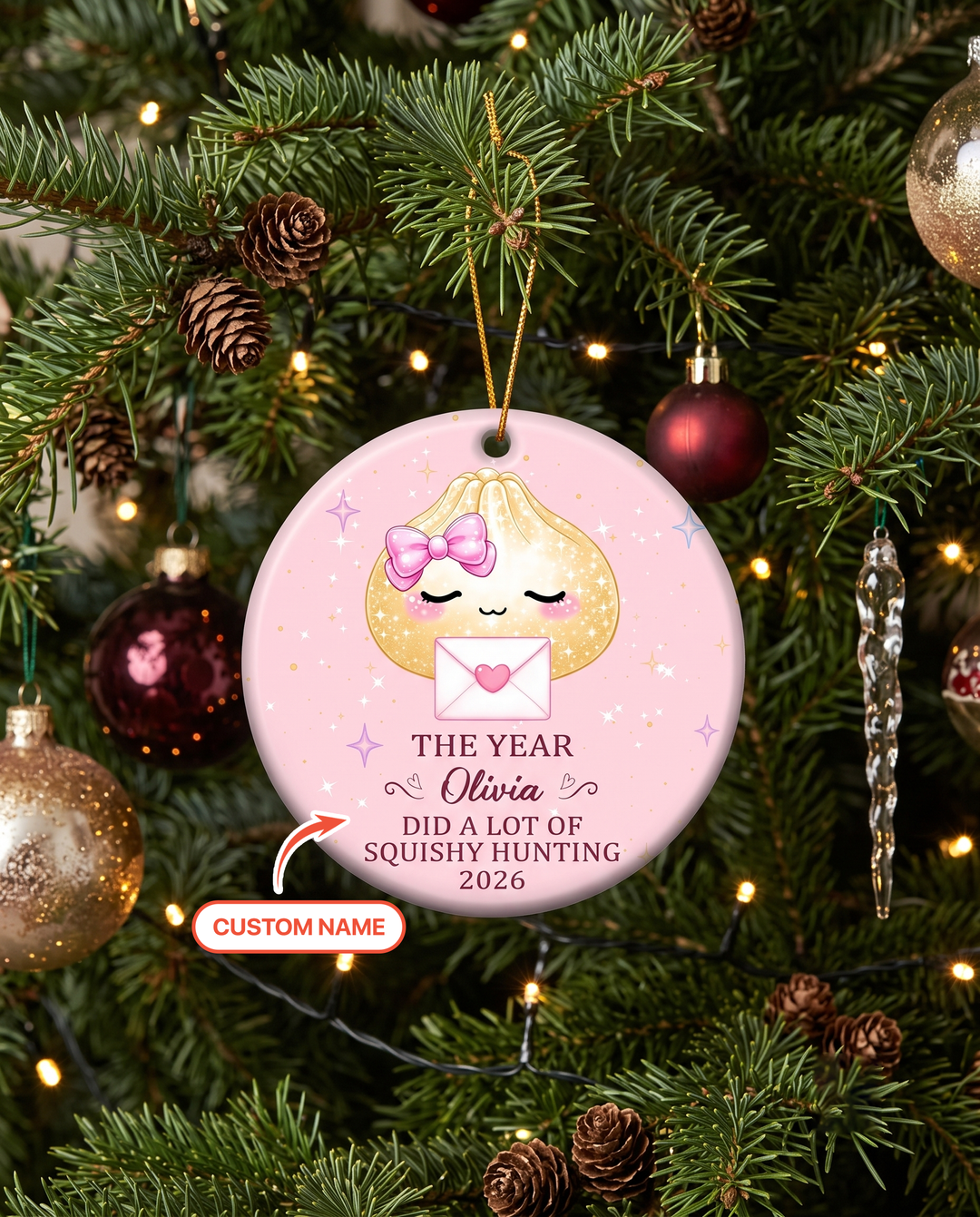 Cute Dumpling Baby Ceramic Ornament