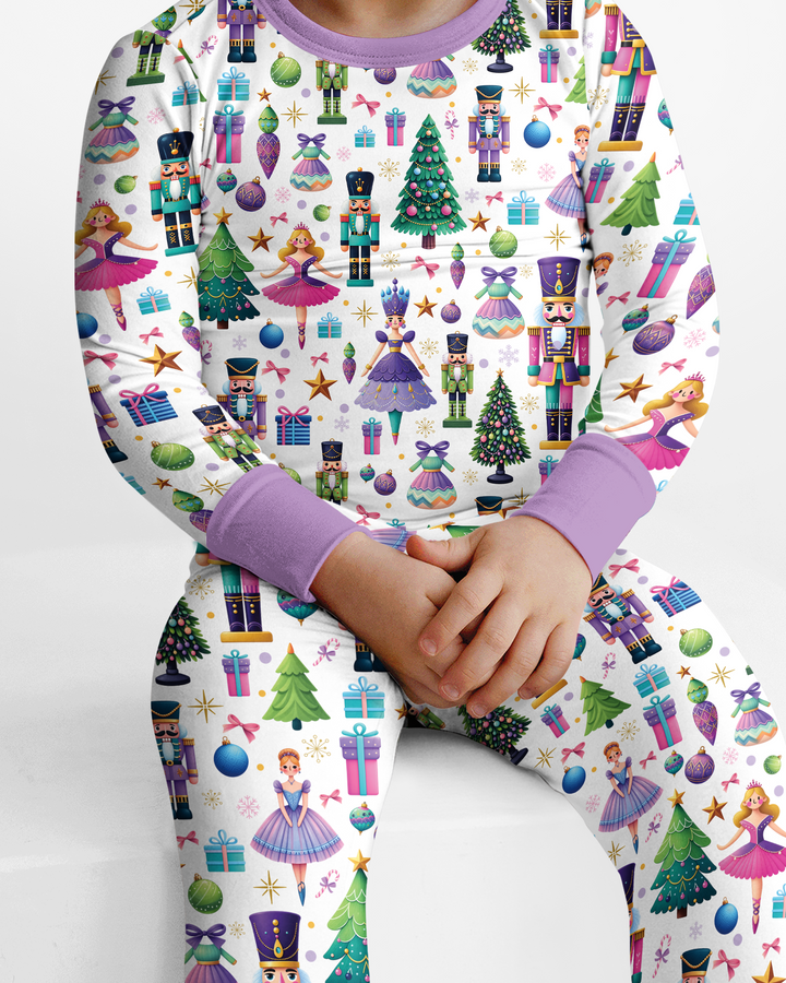 Nutcracker Wonderland Bamboo Two Piece Long Sleeve Pajama Set