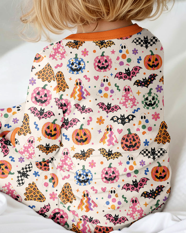 Funky Retro Ghosts Bamboo Convertible Zippy
