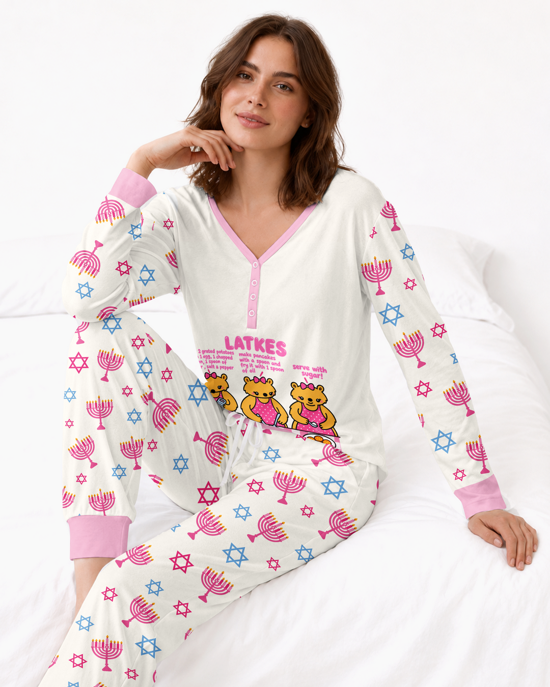 Latkes Recipe Bamboo Women Pajama Set