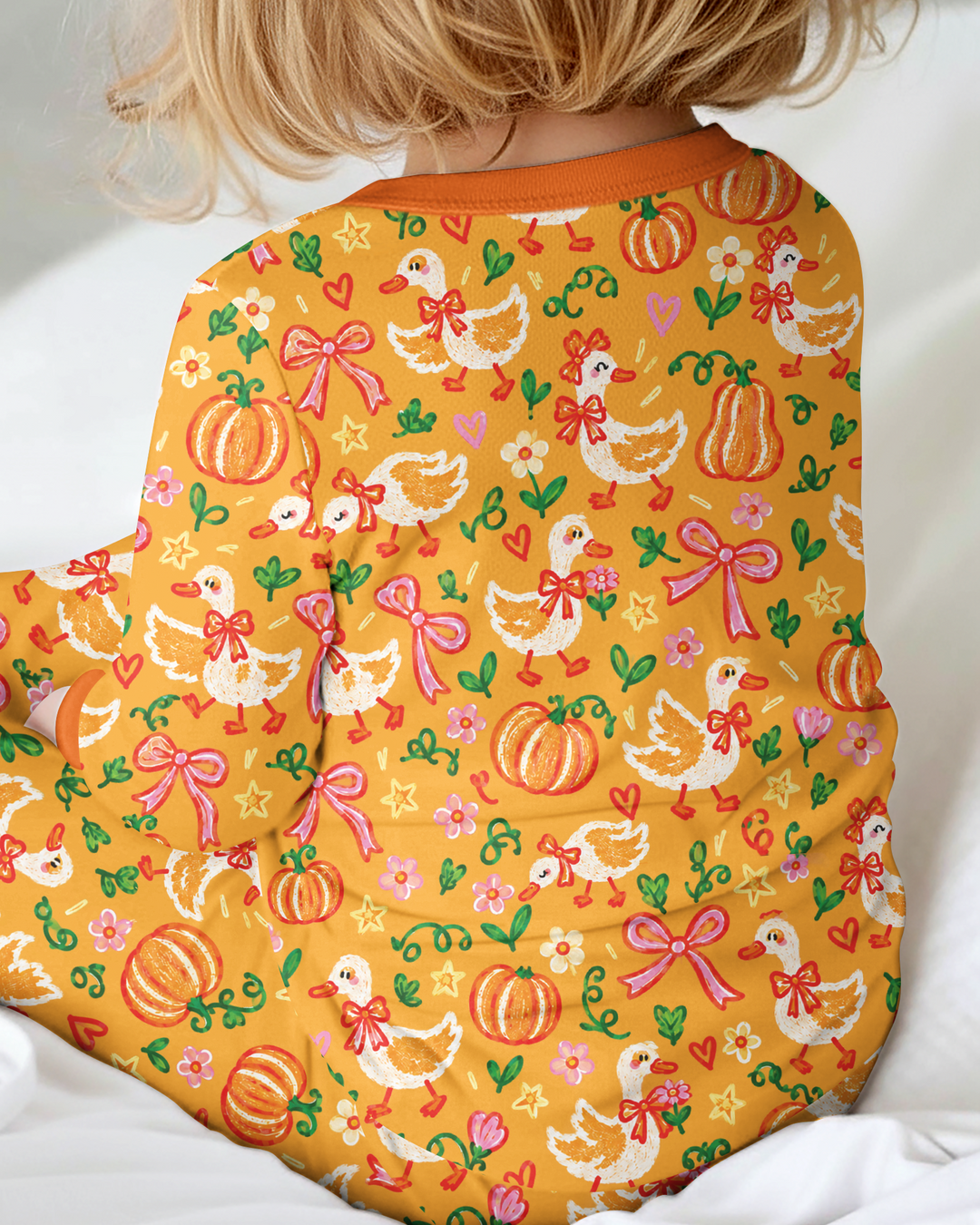 Cute Duck Pumpkin Fall Bamboo Convertible Zippy