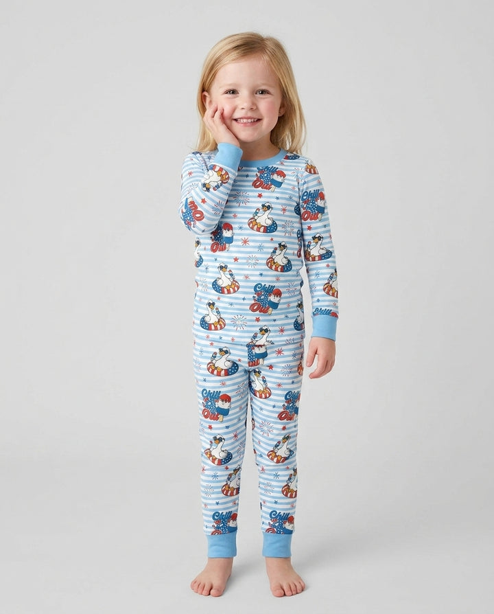 Chill the Fourth Out Bamboo Two Piece Long Sleeve Pajama Set