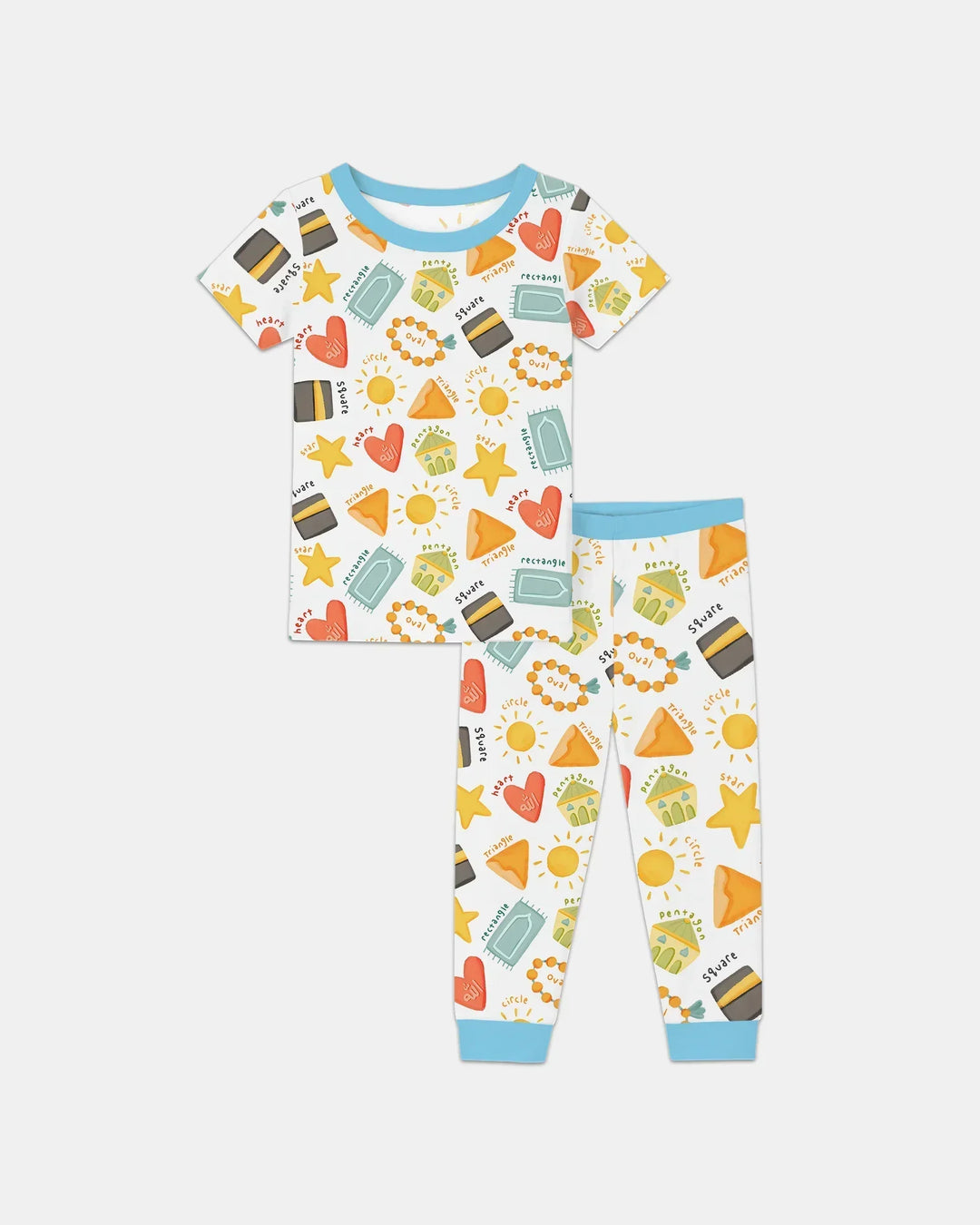 Islamic Shapes Bamboo Two Piece Short Sleeve Pajama Set
