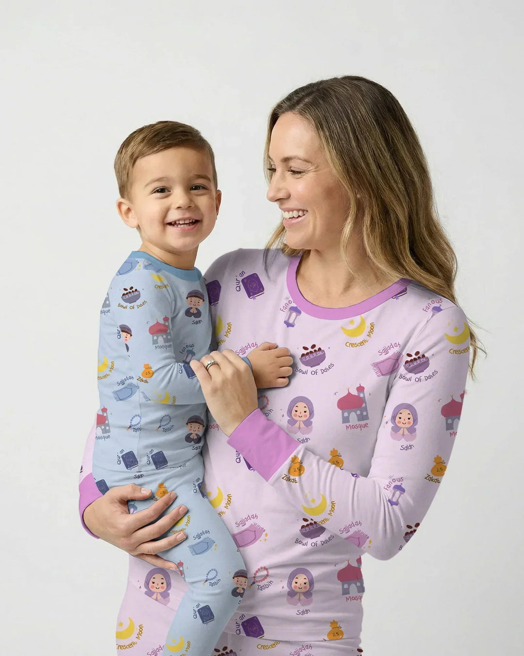 Cute Ramadhan Mubarak Bamboo Men's Pajama Set