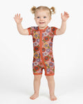 70s Halloween Floral Bamboo Shorty Zippy