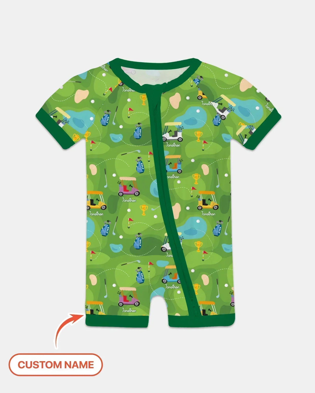 Custom Name Golf Season Family Matching Bamboo Shorty Zippy