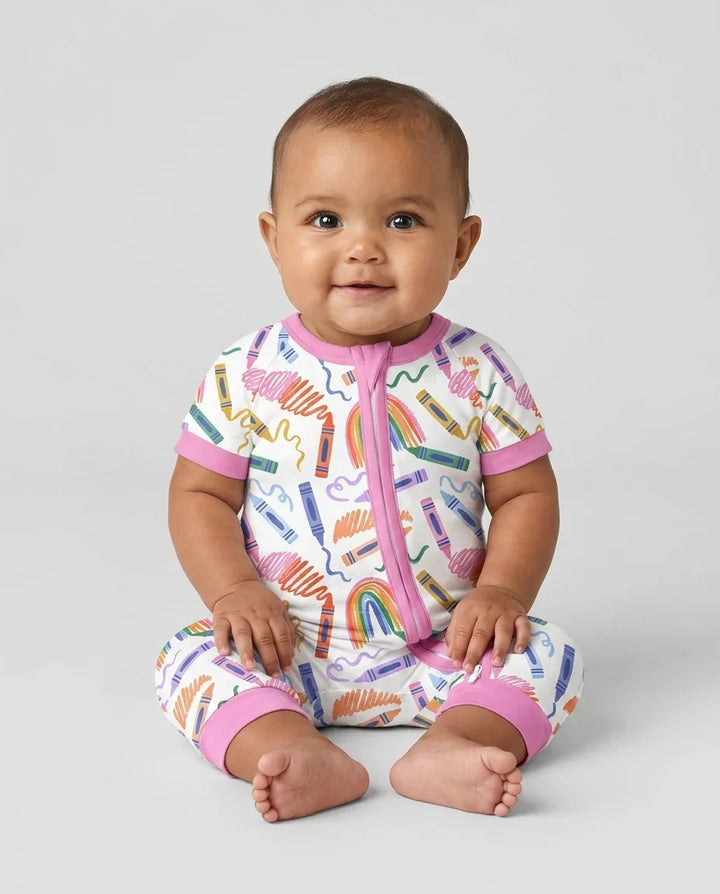 Crayon Chaos Bamboo Shorty Zippy