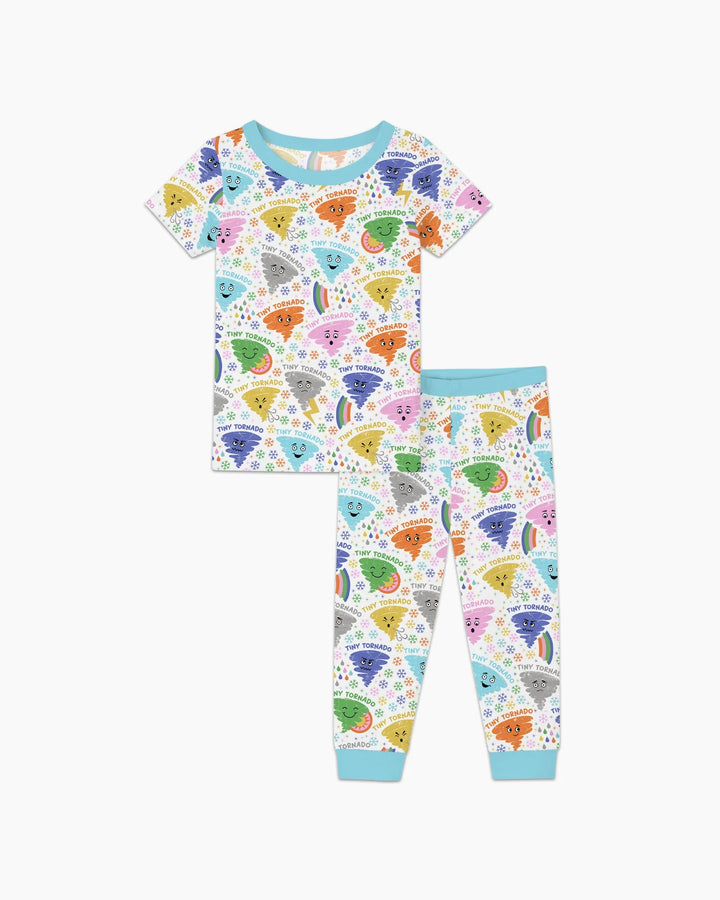 Tornado Family Matching Bamboo Two Piece Short Sleeve Pajama Set