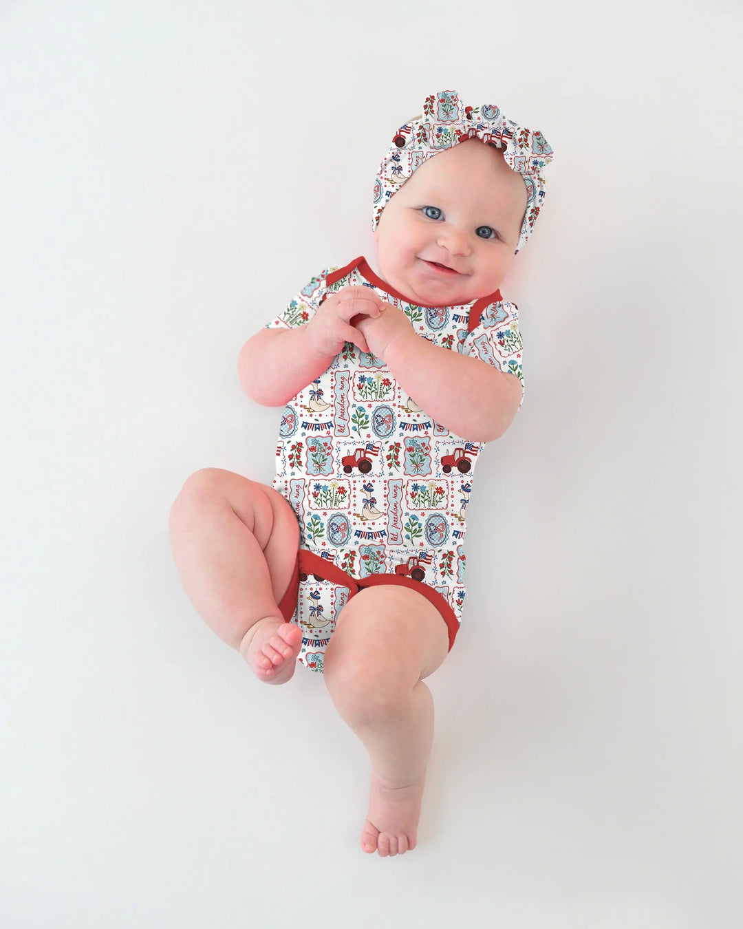 Patriotic USA Silly Goose Family Matching Bamboo Bodysuit