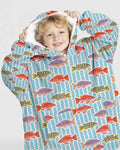 Preppy Fish Crew Wearable Bamboo Blanket Hoodie