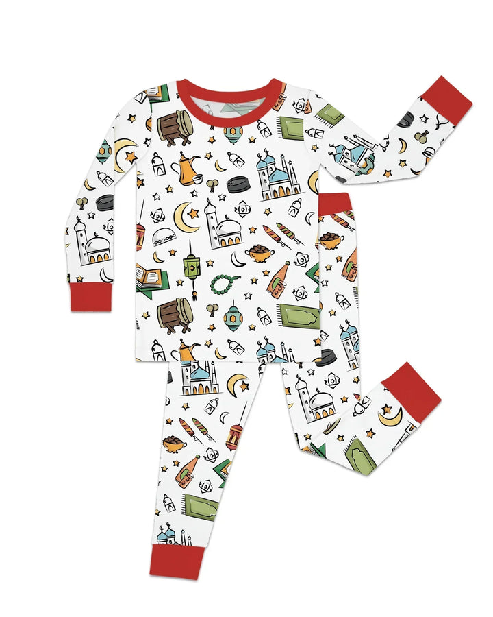 Ramadan Blessings Family Matching Bamboo Two Piece Long Sleeve Pajama Set