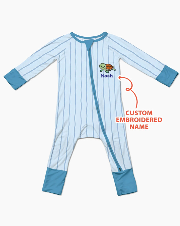 Custom Embroidered Name Marine Life Bamboo Convertible Zippy