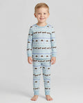 Dachshund Winter Fair Isle Bamboo Two Piece Long Sleeve Pajama Set