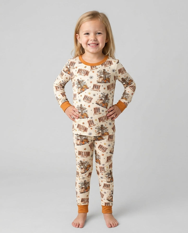 Template Bamboo Two Piece Long Sleeve Pyjamas Set