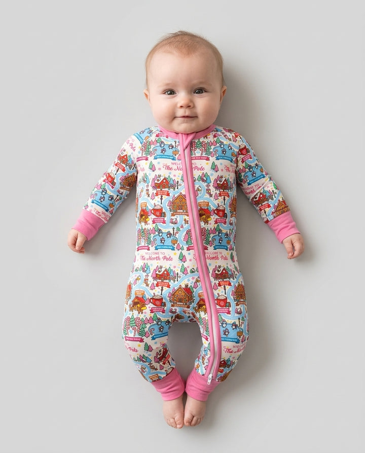 Pink North Pole Adventure Bamboo Convertible Zippy