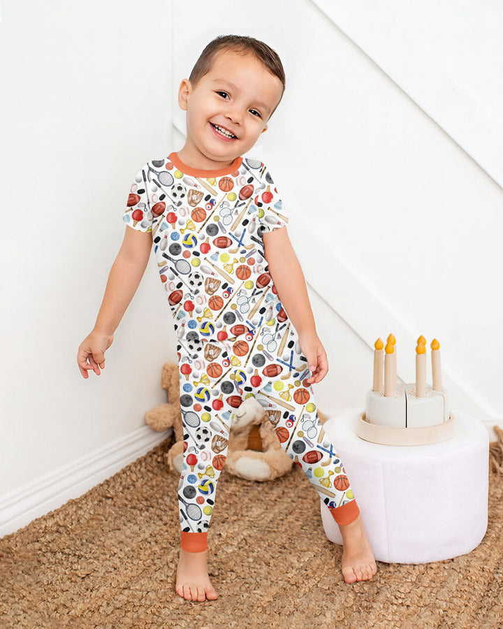 So Much Fun with Sports Bamboo Two Piece Short Sleeve Pajama Set
