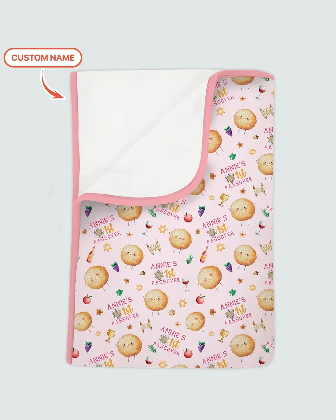 Custom Name 1st Passover Bamboo Blanket