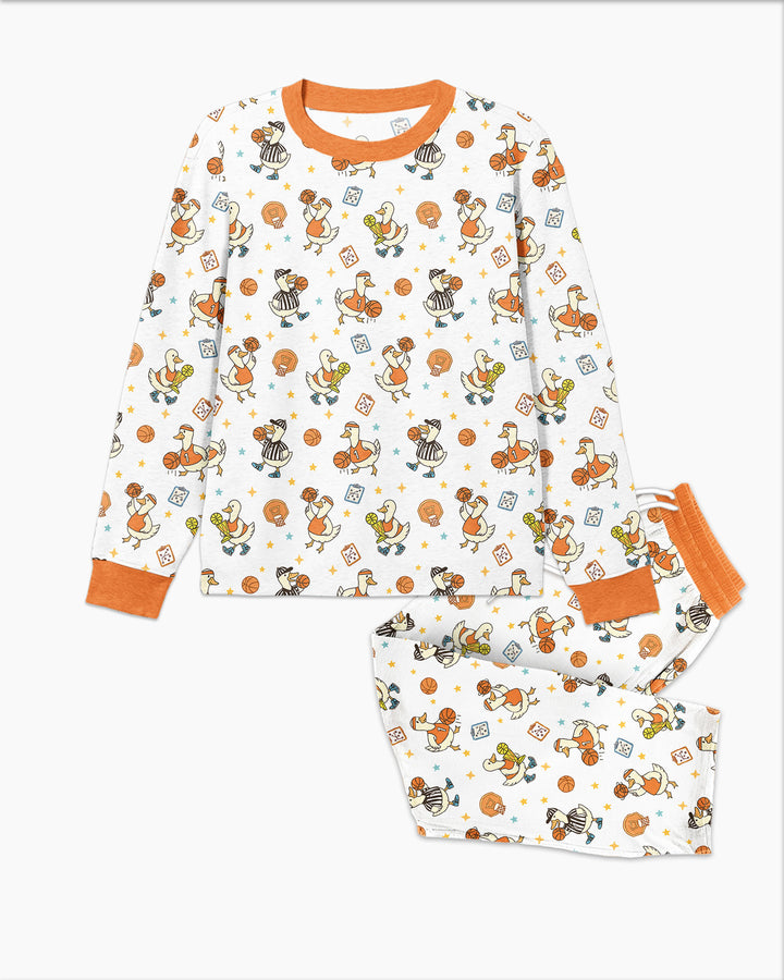 Silly Goose Playing Basketball Bamboo Men's Pajama Set